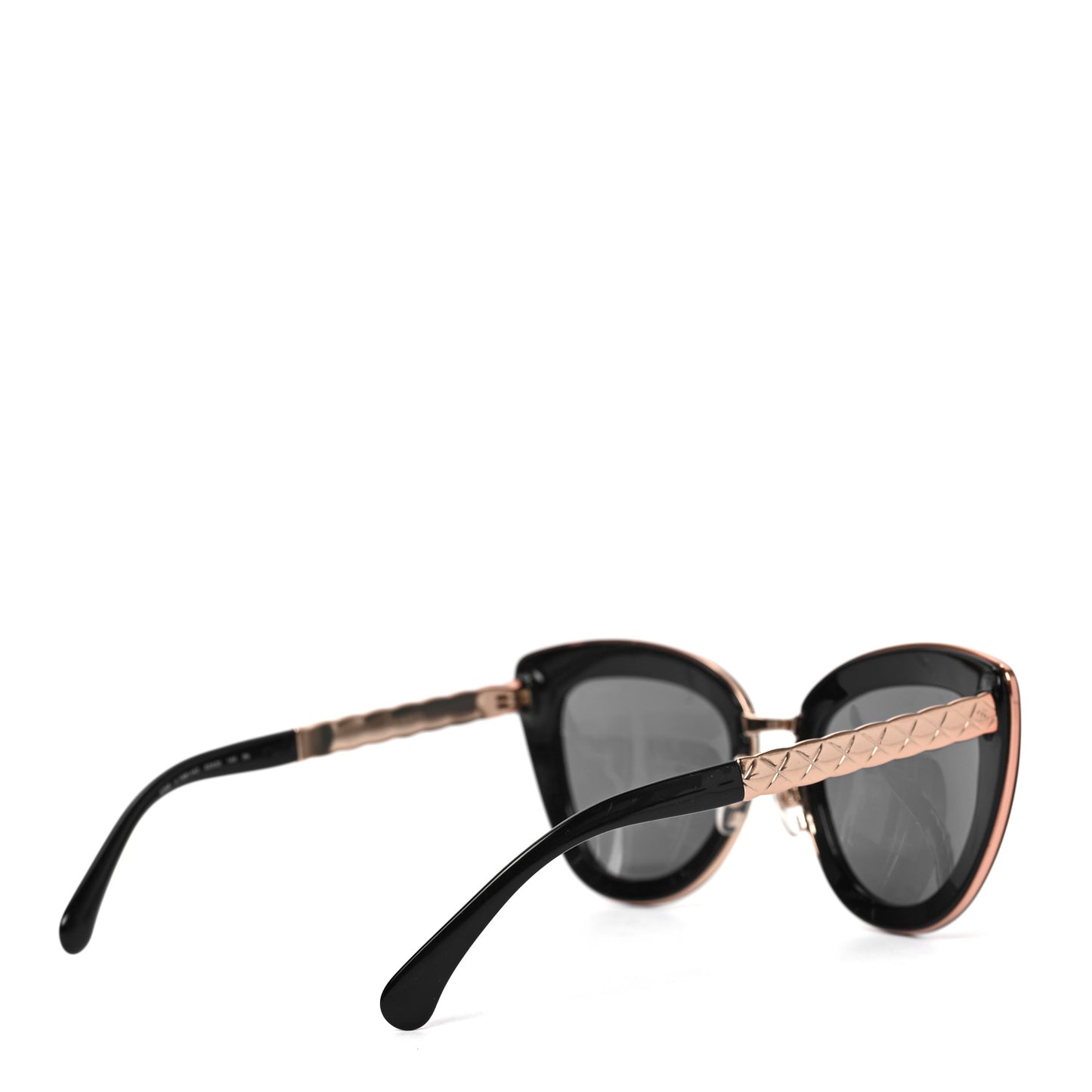 Cat Eye Quilted Sunglasses 5368 Black Pink