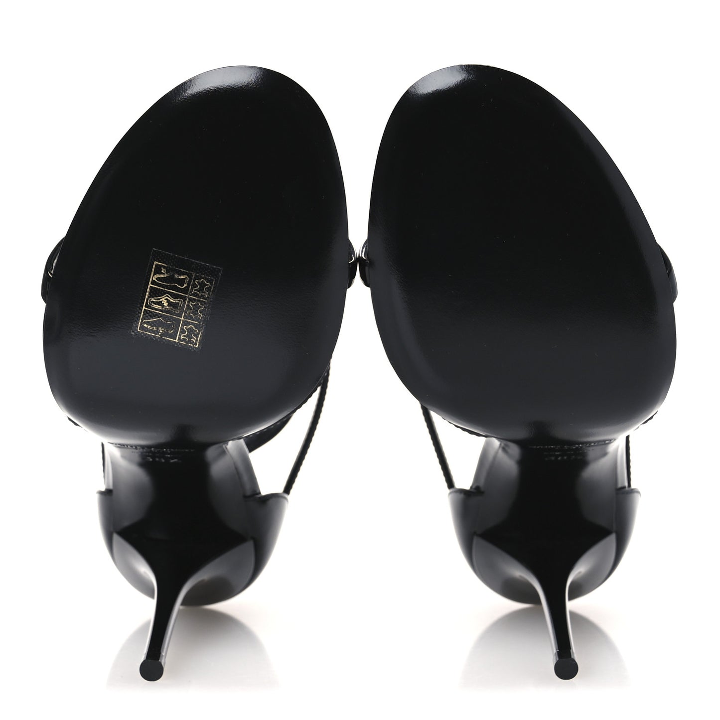 Patent Cassandra 100 Ankle Strap Sandals 38.5 Black