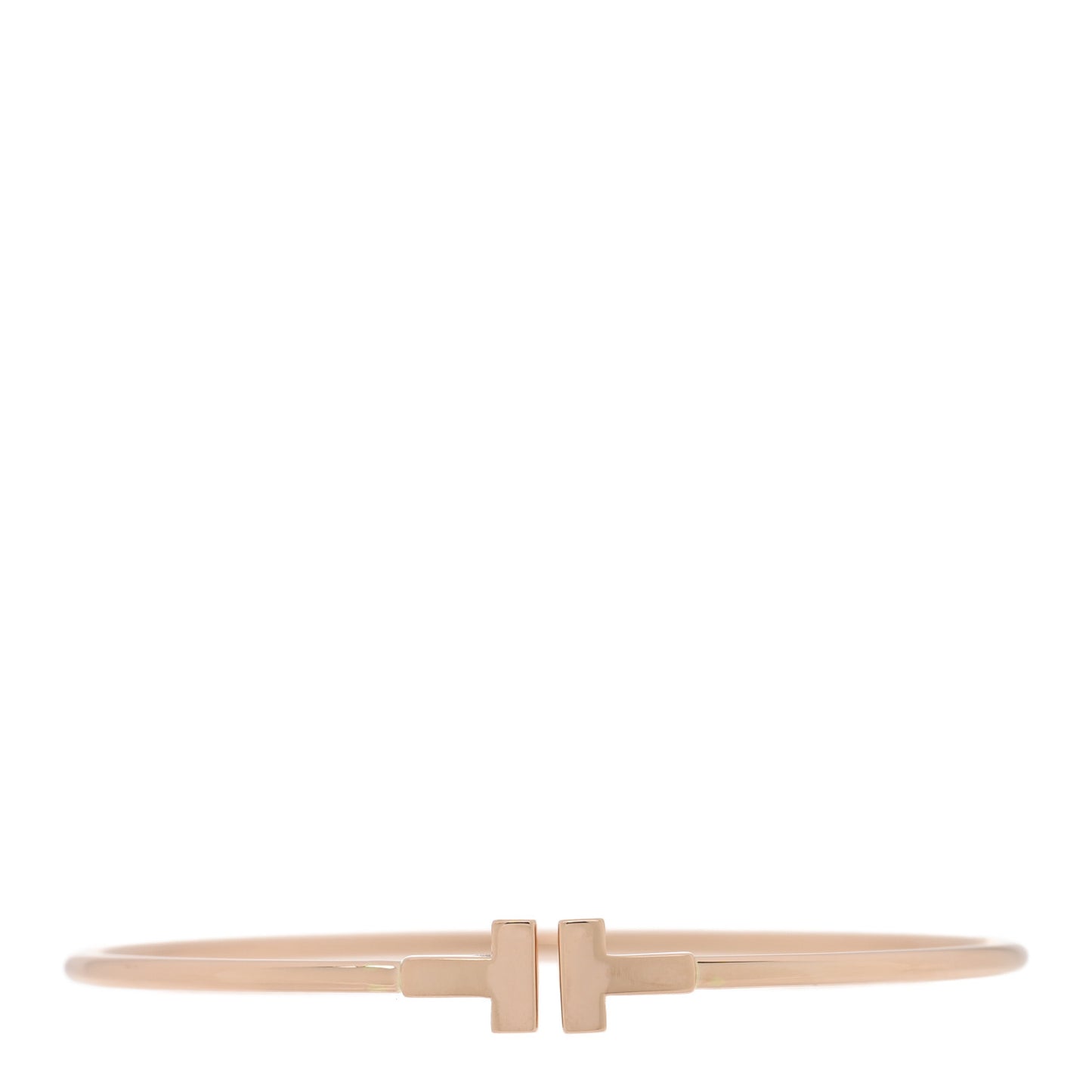 18K Rose Gold Narrow T Wire Bracelet