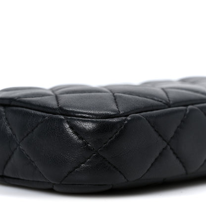 Chanel Lambskin Quilted Small Clutch With Chain Black 11 of 13