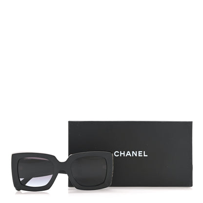 Chanel Acetate Rectangle Sunglasses 5435 Black 8 of 8