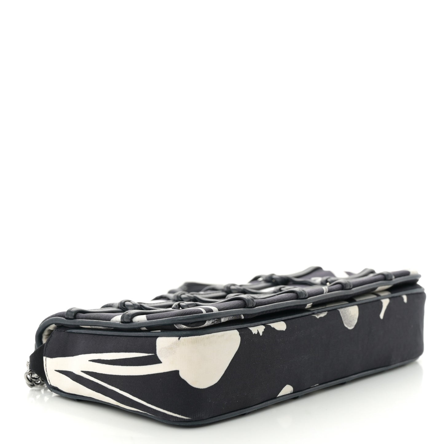 Silk Lambskin Tahiti Timeless Flap Navy White