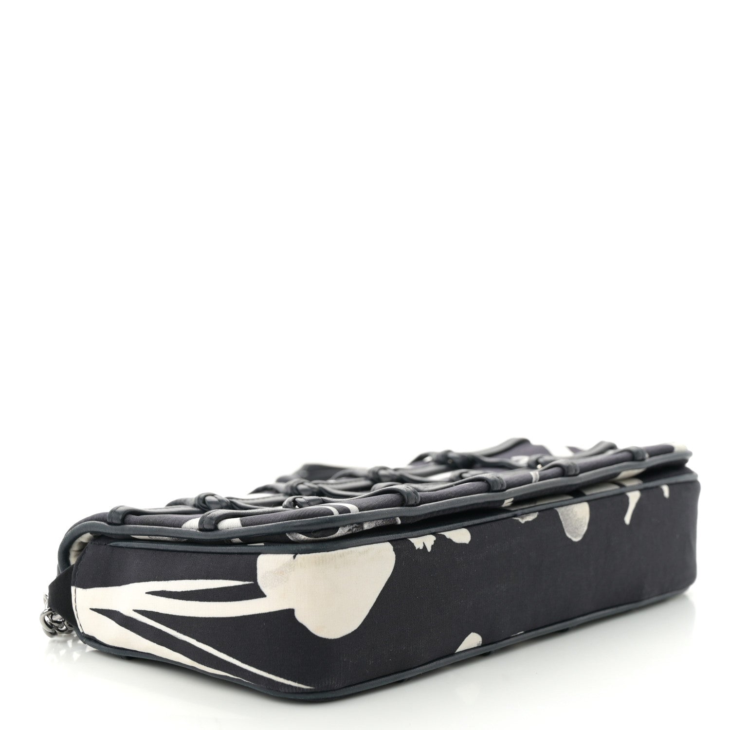 Chanel Silk Lambskin Tahiti Timeless Flap Navy White 4 of 11