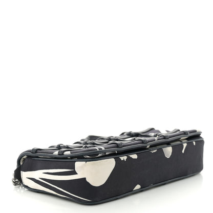 Chanel Silk Lambskin Tahiti Timeless Flap Navy White 4 of 11