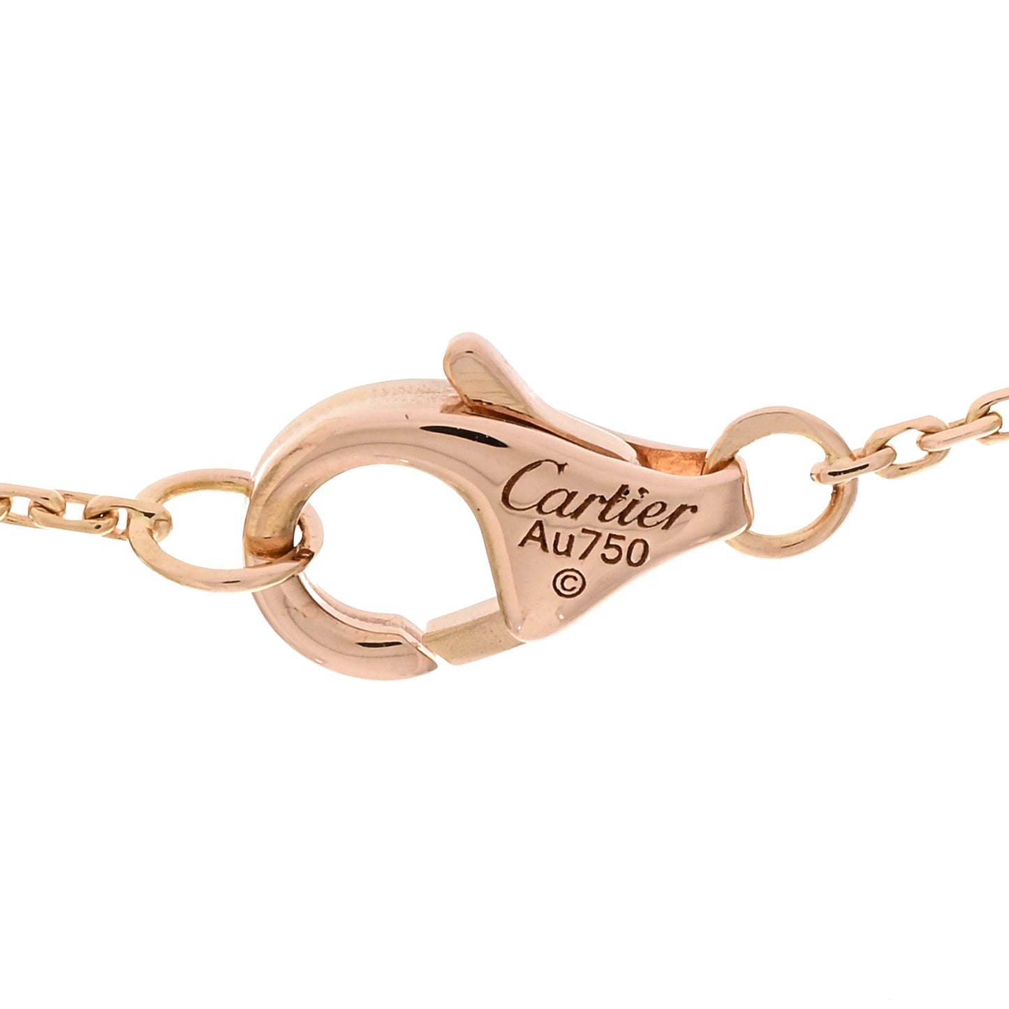 18K Pink Gold Rose Quartz Diamond Caresse D'Orchidees Par Cartier Pendant Necklace