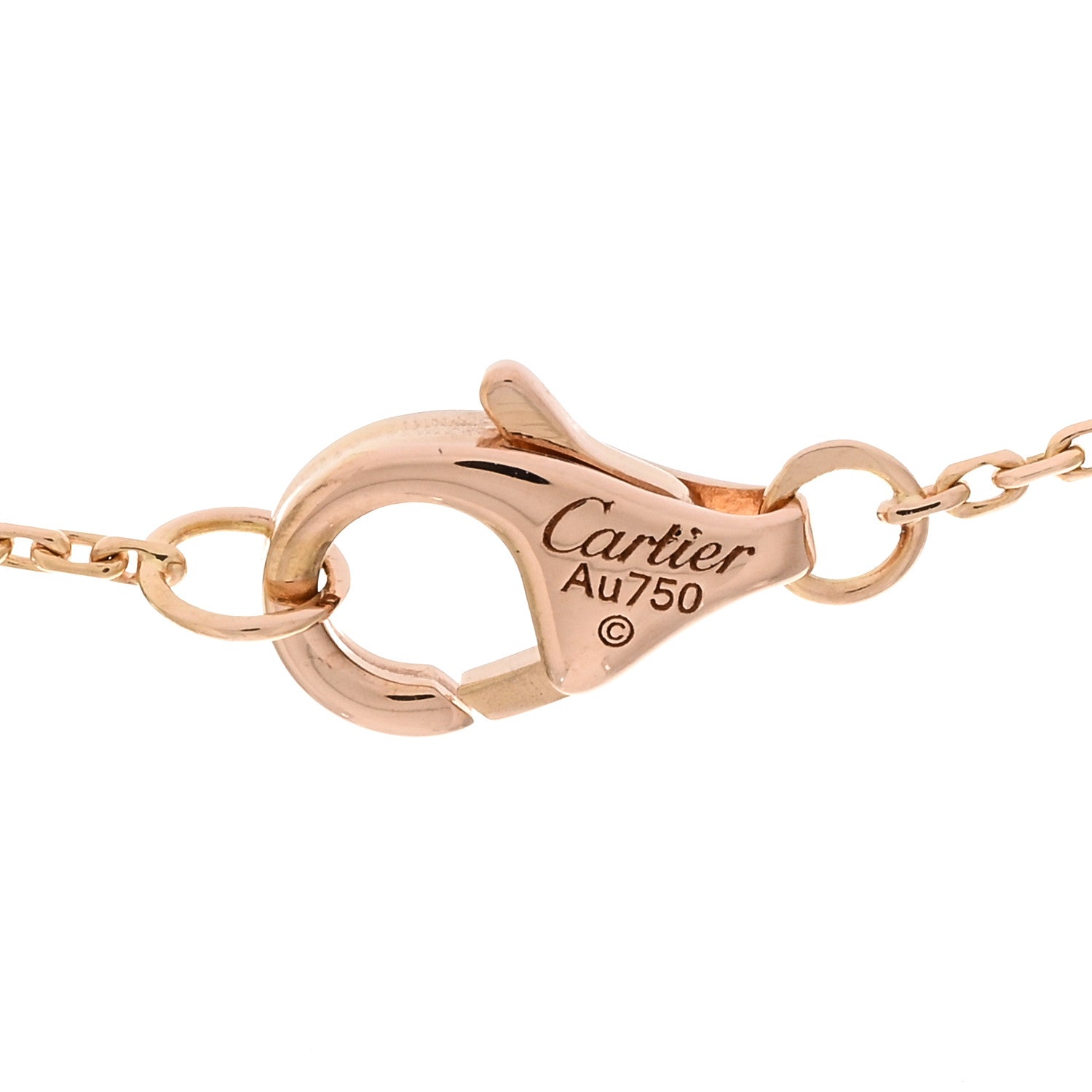 Cartier 18K Pink Gold Rose Quartz Diamond Caresse D'Orchidees Par Cartier Pendant Necklace 4 of 5