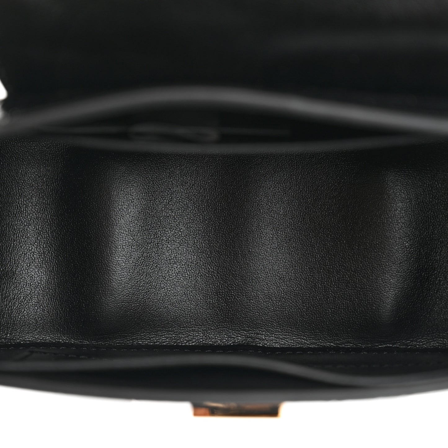 Calfskin Crocodile Embossed Greca Goddess Mini Top Handle Bag Black