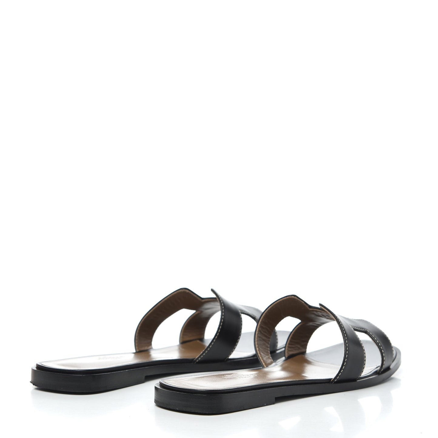 Box Calfskin Oran Sandals 38.5 Black