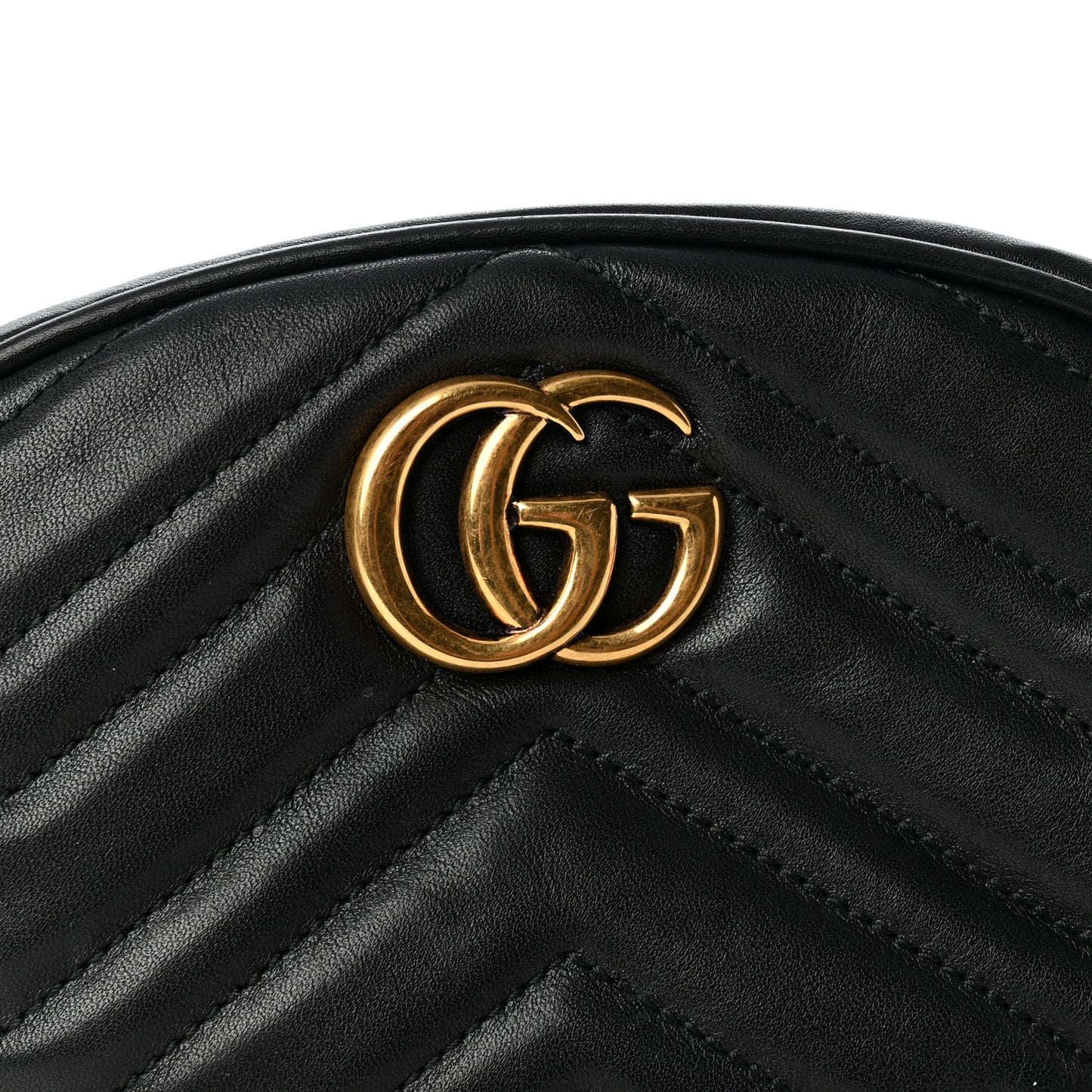 Calfskin Matelasse GG Marmont Belt Bag 85 34 Black