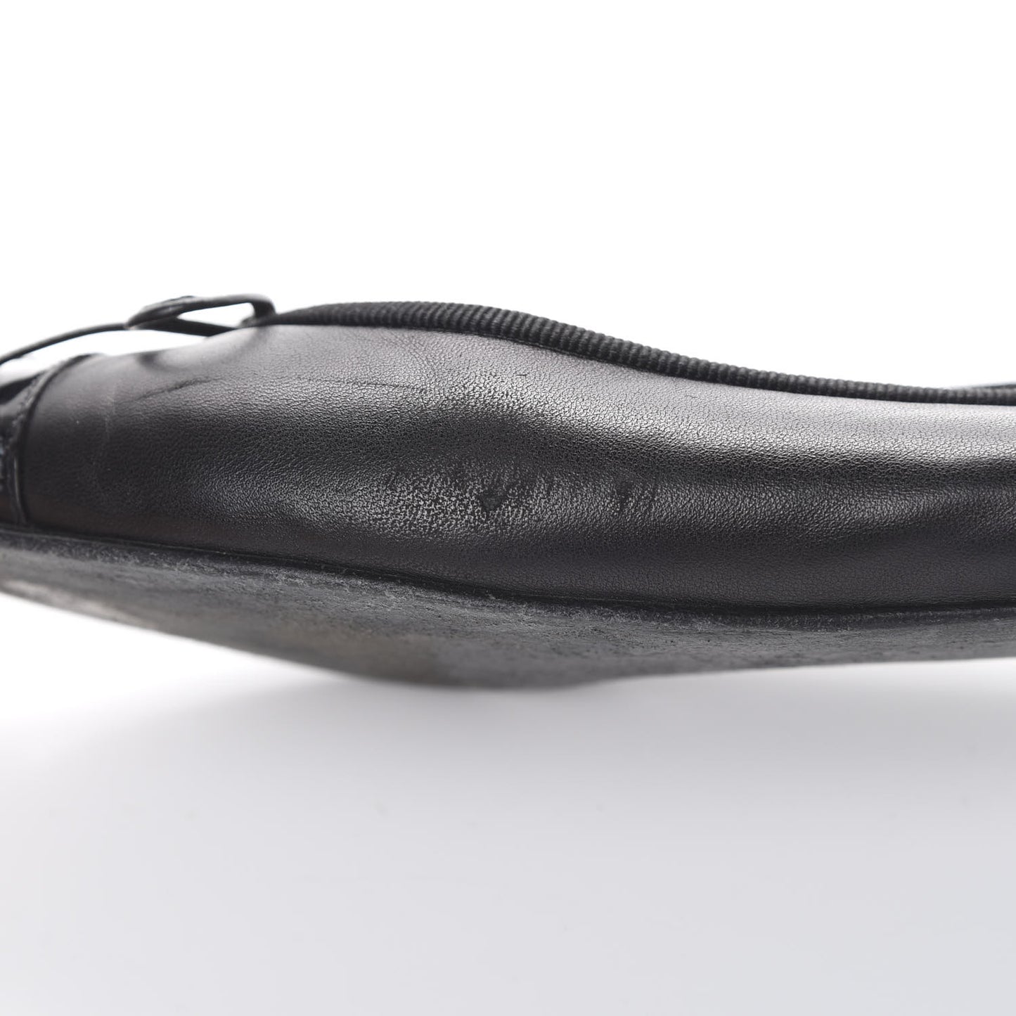 Lambskin Patent Cap Toe Ballerina Flats 37.5 Black