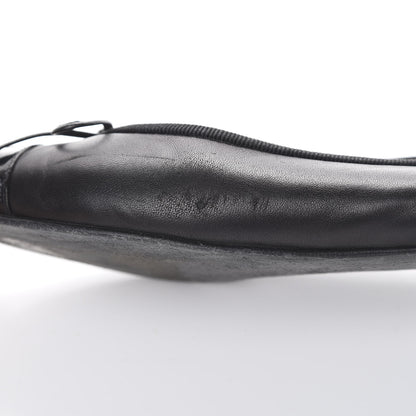 Chanel Lambskin Patent Cap Toe Ballerina Flats 37.5 Black 19 of 20