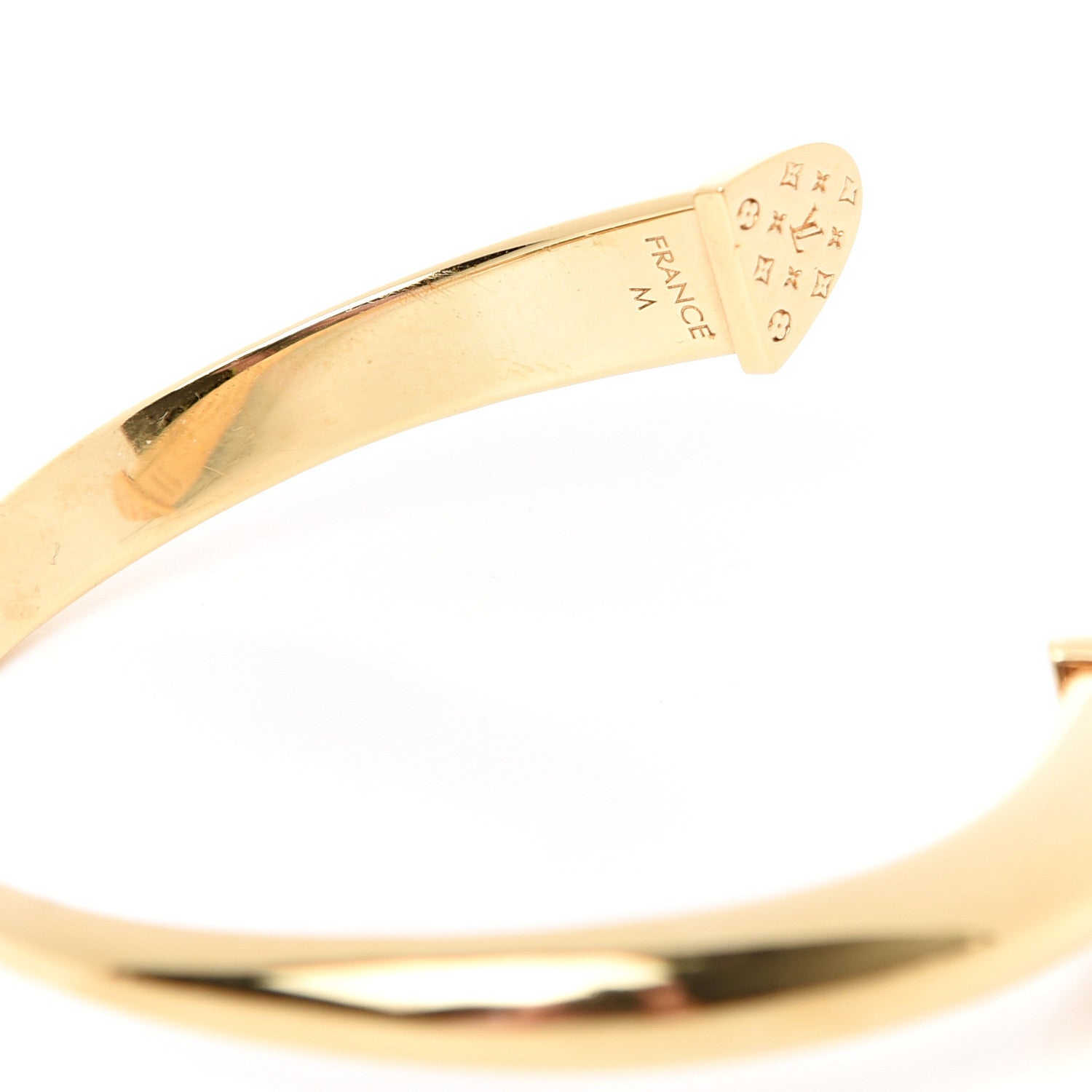 Louis Vuitton Monogram Rigid LVness Bracelet Gold 6 of 7