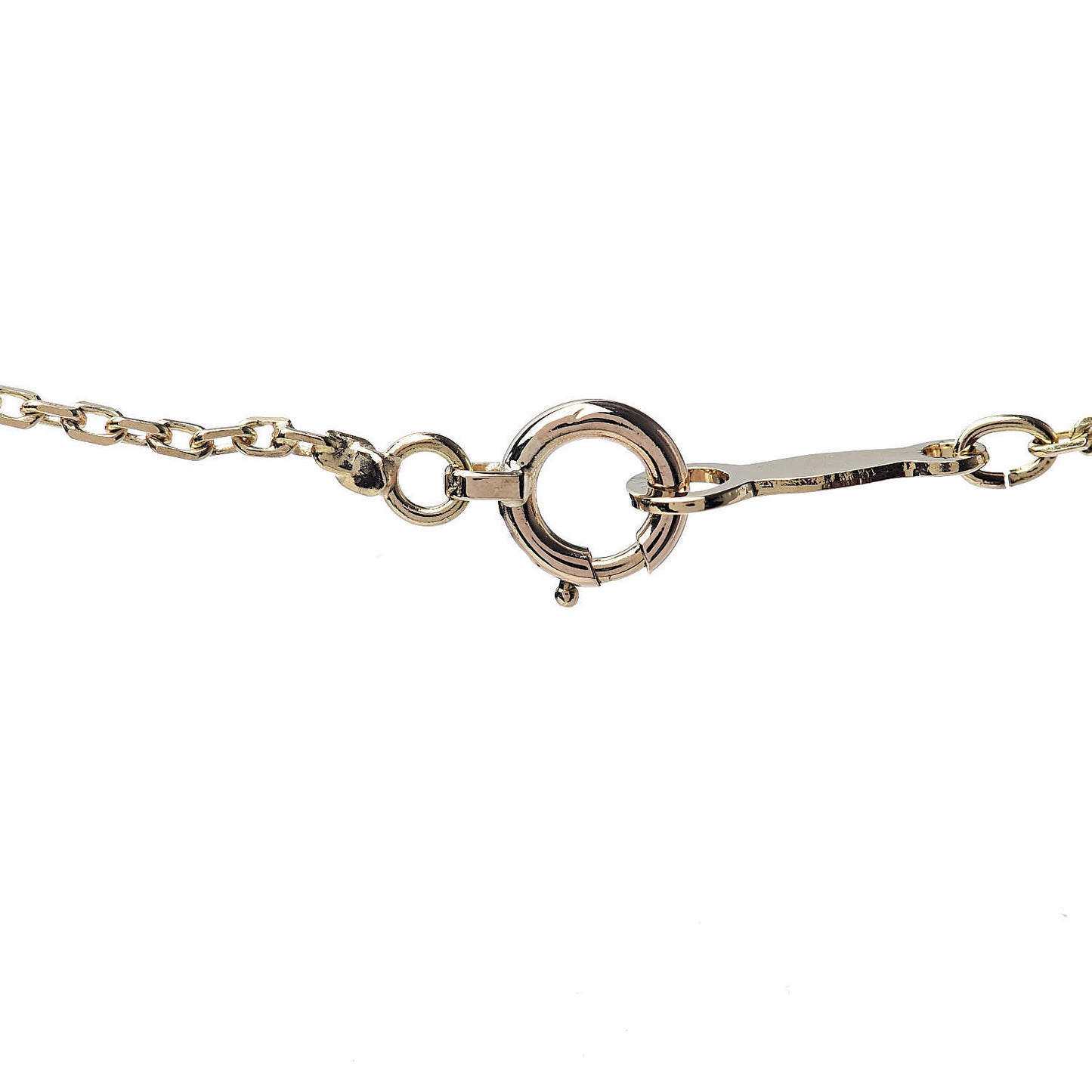 18K Yellow Gold Akoya Pearl 3mm Logo Pendant Necklace
