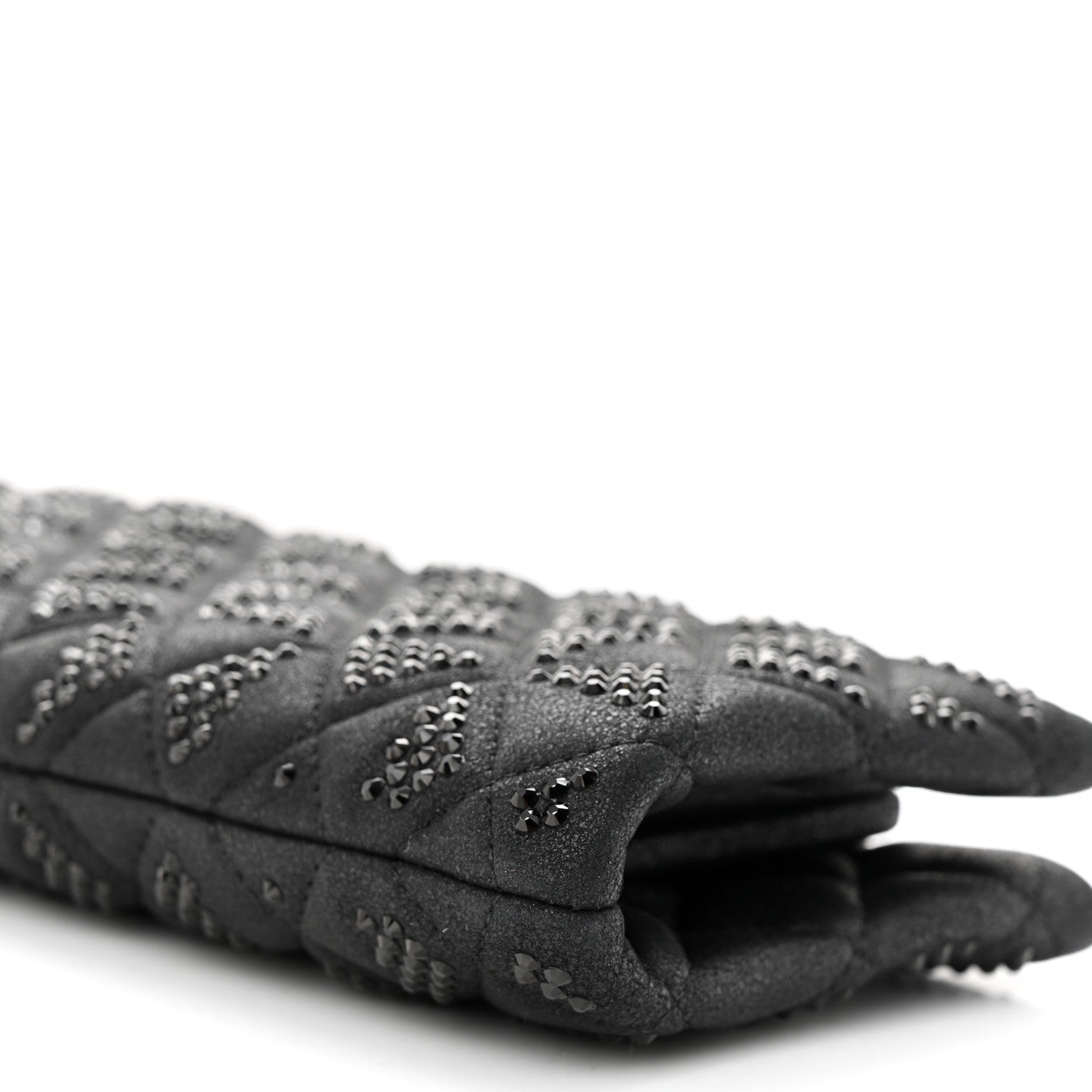 Chanel Iridescent Lambskin Crystal Quilted Clutch Black 10 of 10
