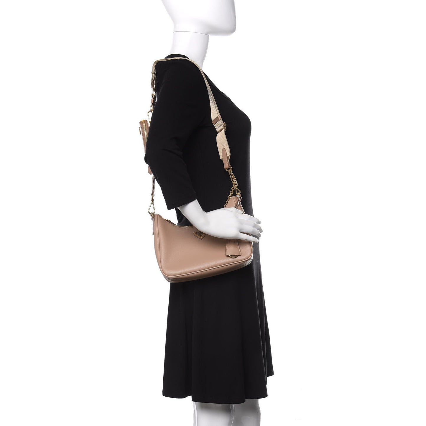 Saffiano Re-Edition 2005 Shoulder Bag Cammeo Beige