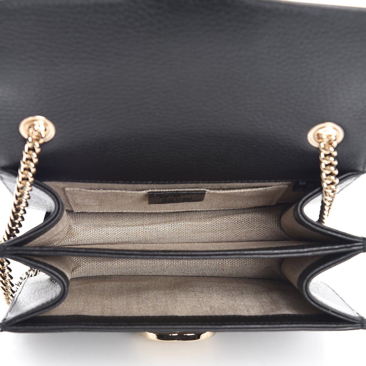 Dollar Calfskin Small Interlocking G Shoulder Bag Black