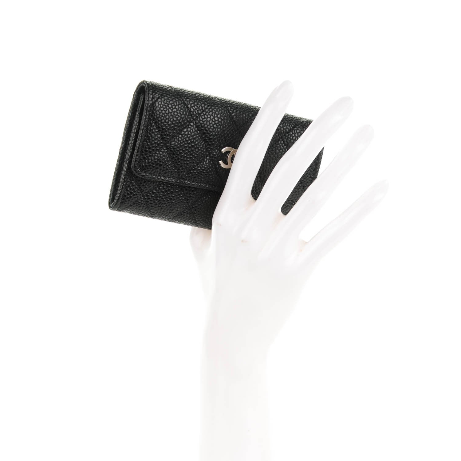 Chanel Caviar Quilted Flap Card Holder Black 2 of 8