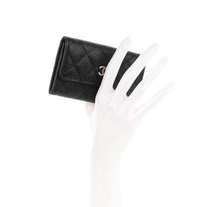 Chanel Caviar Quilted Flap Card Holder Black 2 of 8