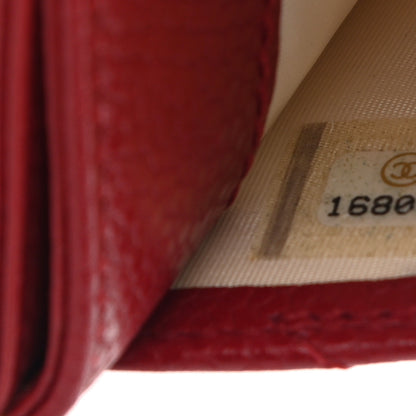 Chanel Caviar Quilted Card Holder Red 8 of 10