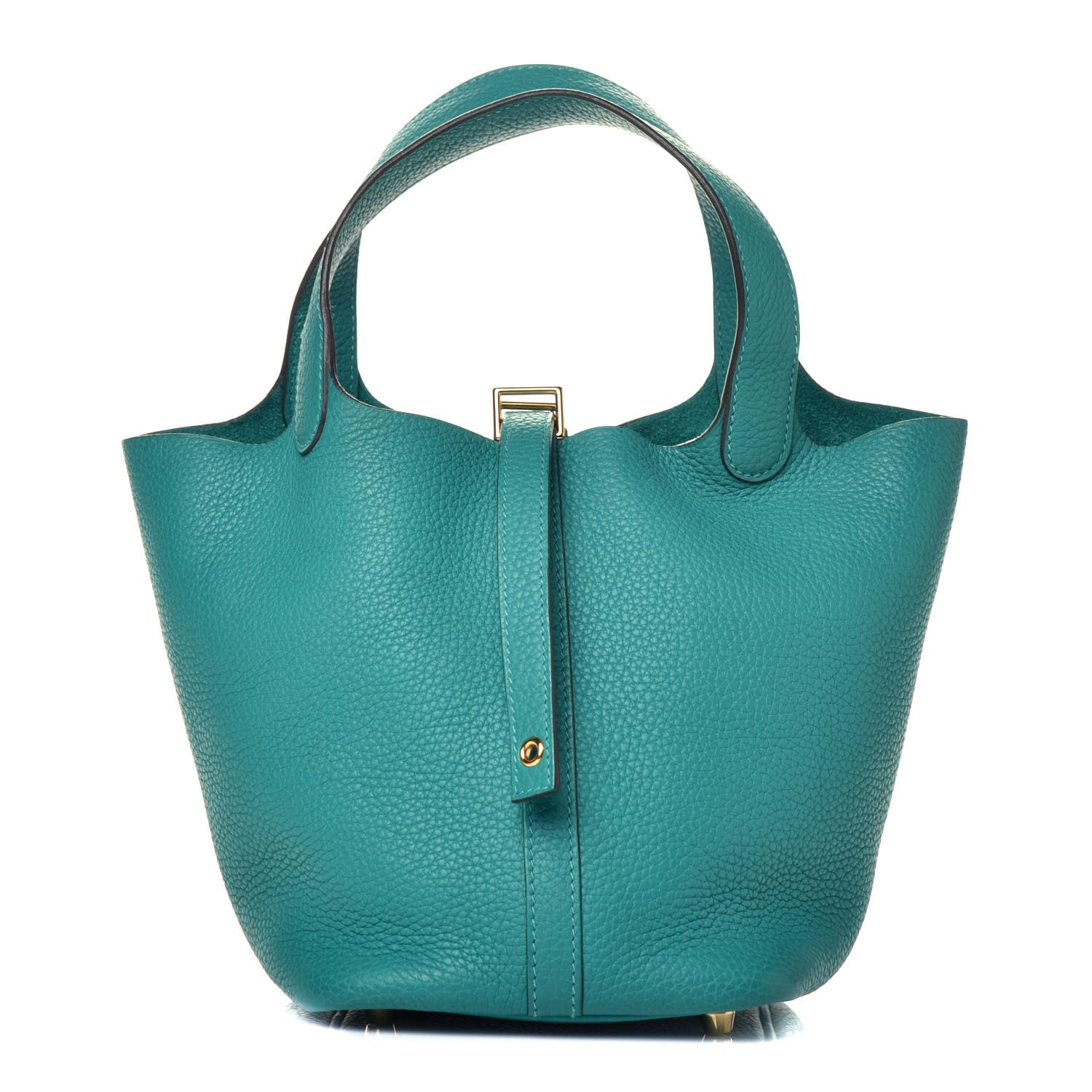 Hermes Taurillon Clemence Picotin Lock 18 PM Bleu Paon 1 of 8