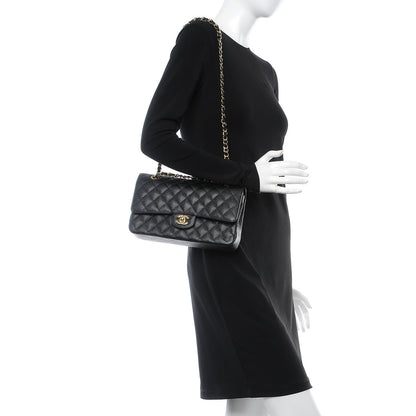 Chanel Caviar Quilted Medium Double Flap Black 2 of 11