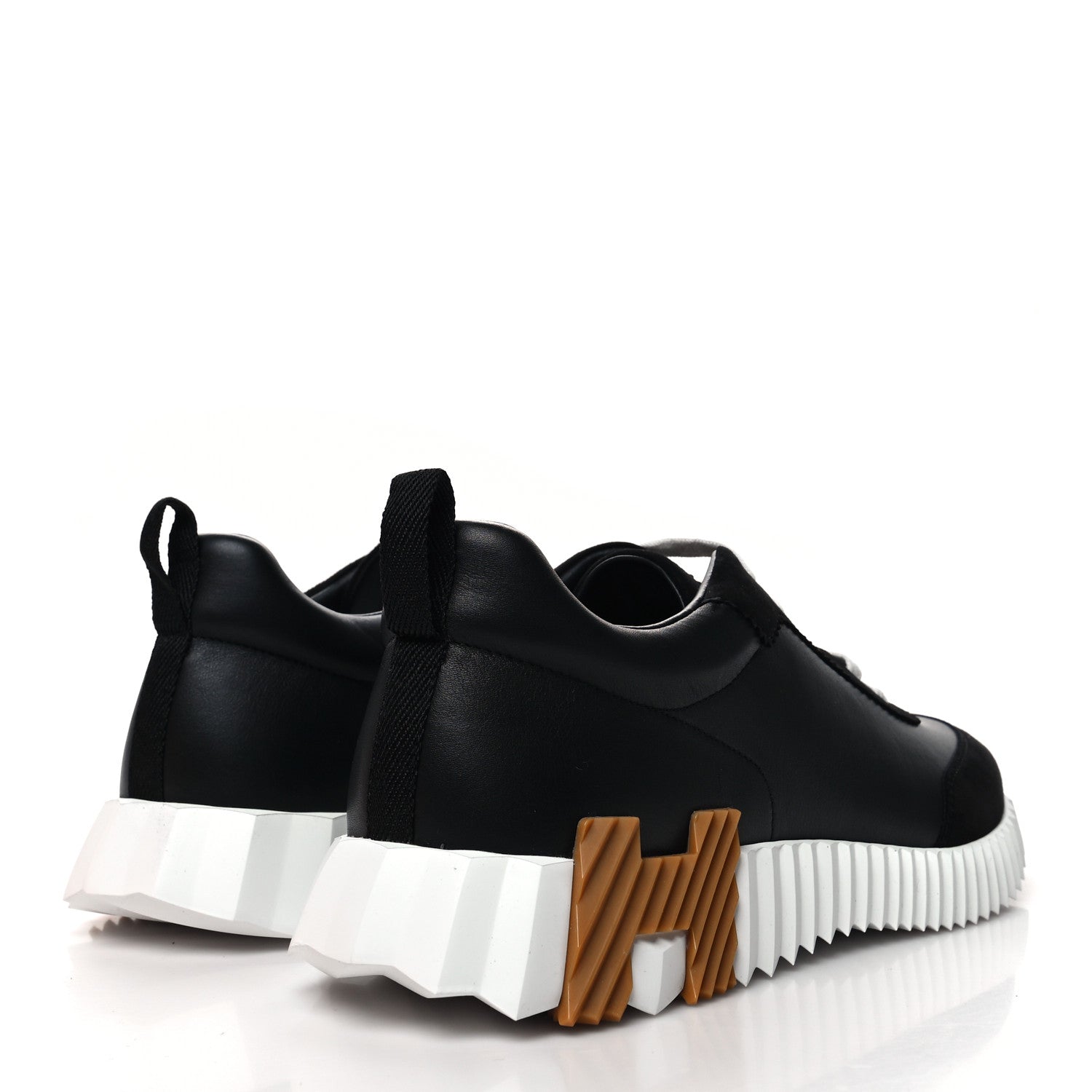 Hermes Goatskin Suede Goatskin Bouncing Sneakers 41 Black 4 of 9