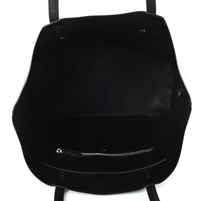 Fendi Vitello Ginevra Elaphe Monster Eyes Shopping Tote Black Naturale 4 of 4