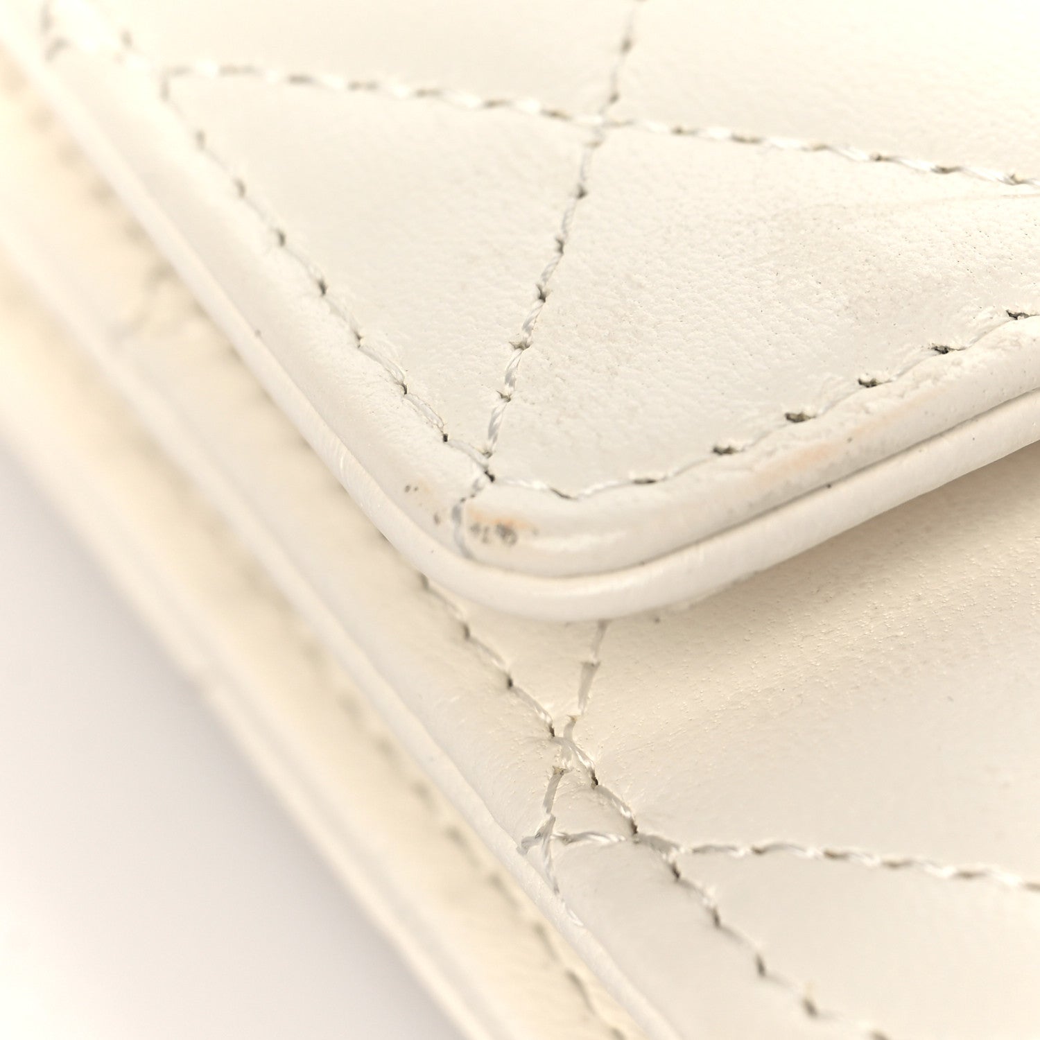Chanel Lambskin Quilted Trendy CC Wallet On Chain WOC White 12 of 12