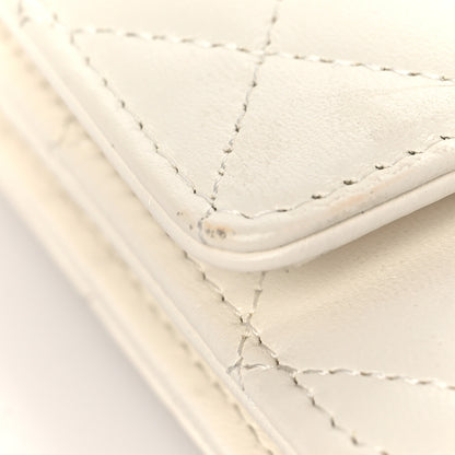Chanel Lambskin Quilted Trendy CC Wallet On Chain WOC White 12 of 12