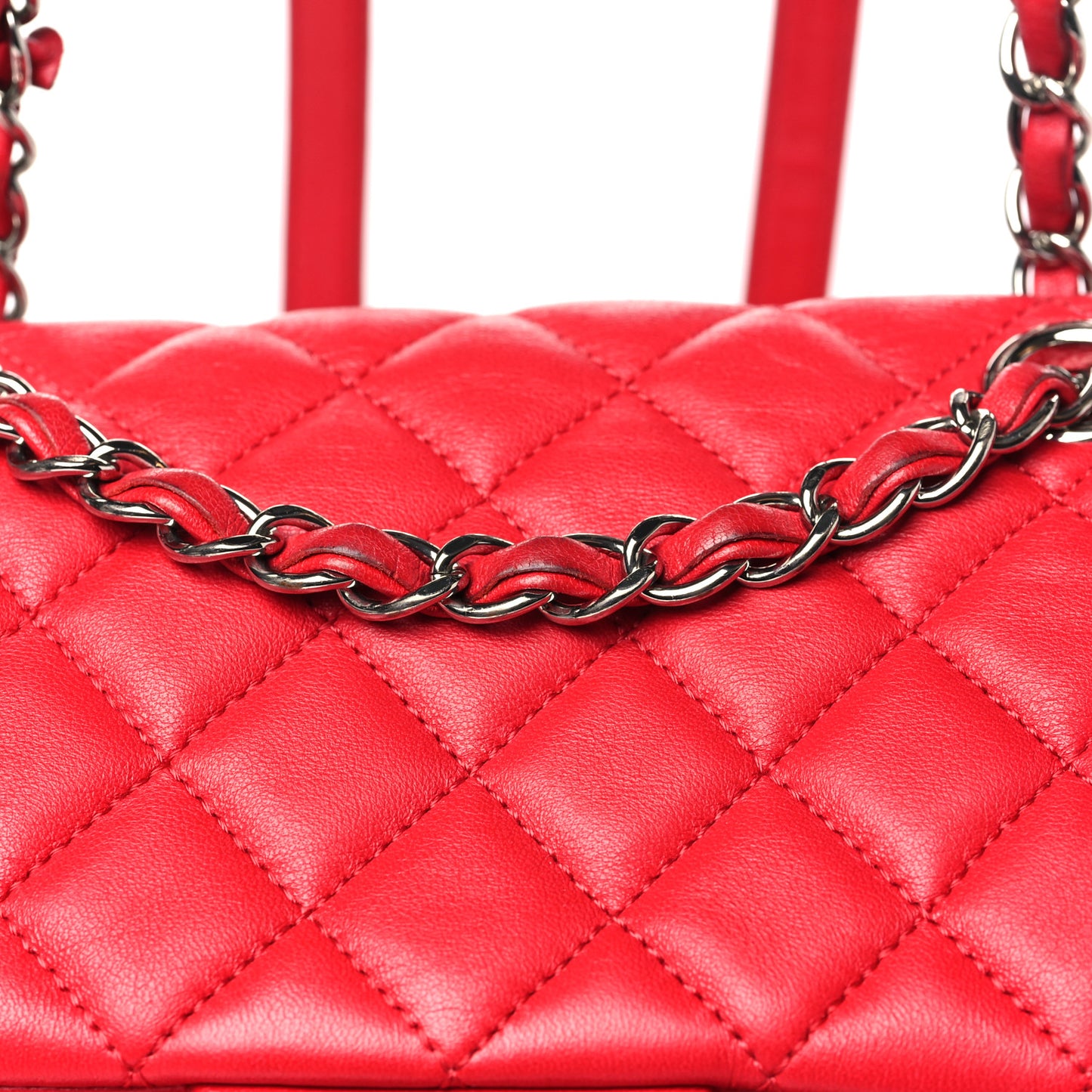 Lambskin Quilted Small Urban Spirit Backpack Red