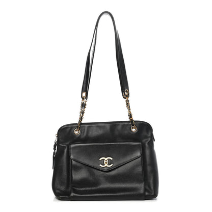 Chanel Caviar Flap Shoulder Bag Black 1 of 8