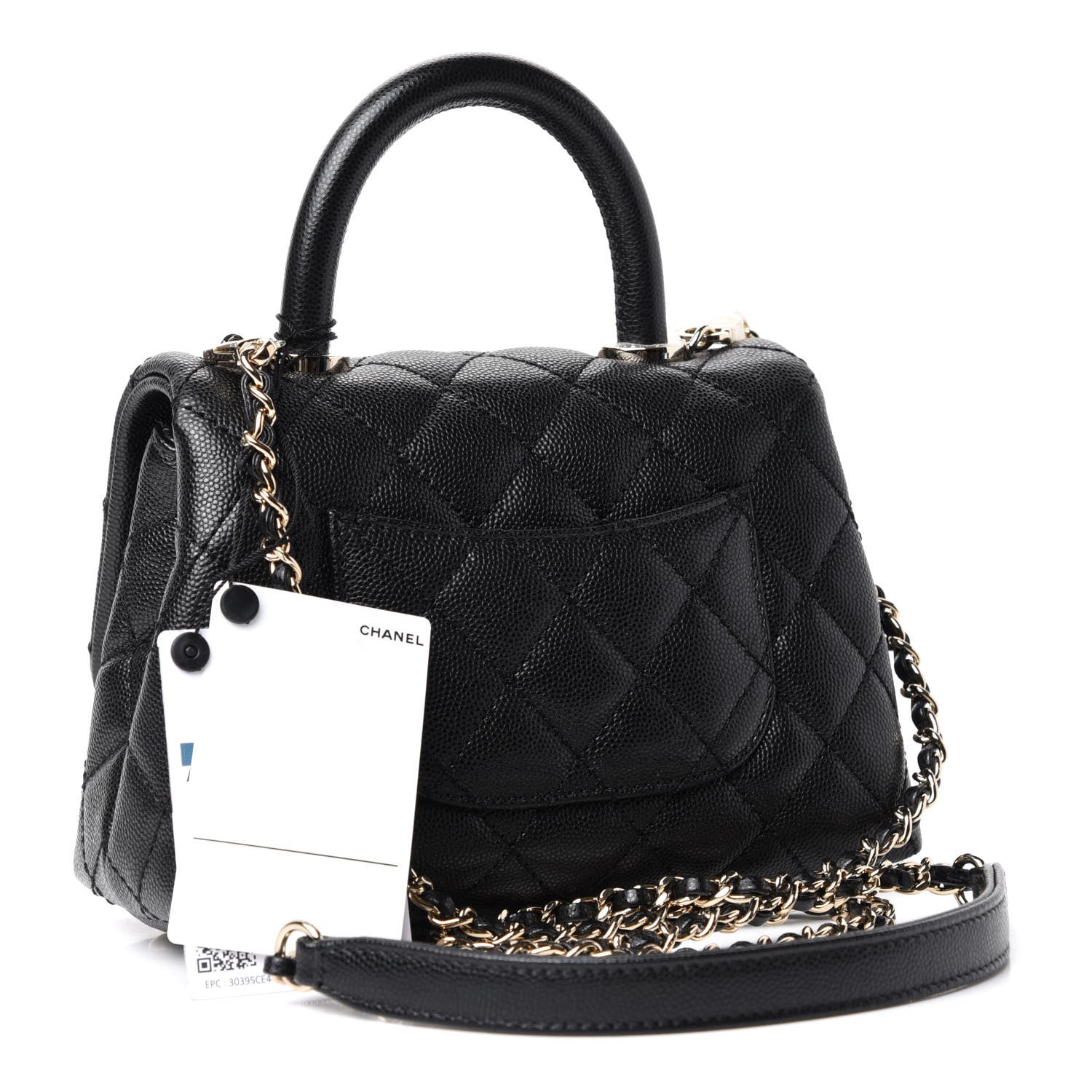 Chanel Caviar Quilted Extra Mini Coco Handle Flap Black 3 of 9