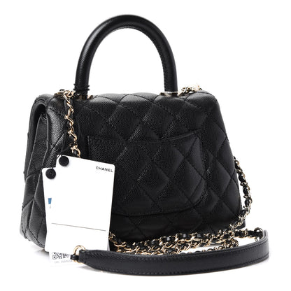 Chanel Caviar Quilted Extra Mini Coco Handle Flap Black 3 of 9