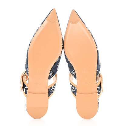Louis Vuitton Jacquard Since 1854 Sofia Flat Mules 39 Blue 5 of 9