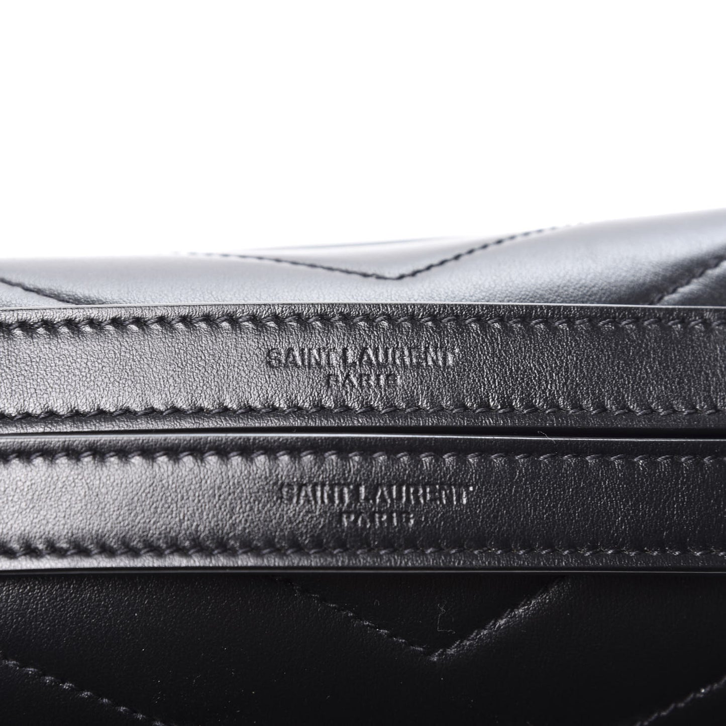 Calfskin Y Quilted Monogram Medium Loulou Chain Satchel Black