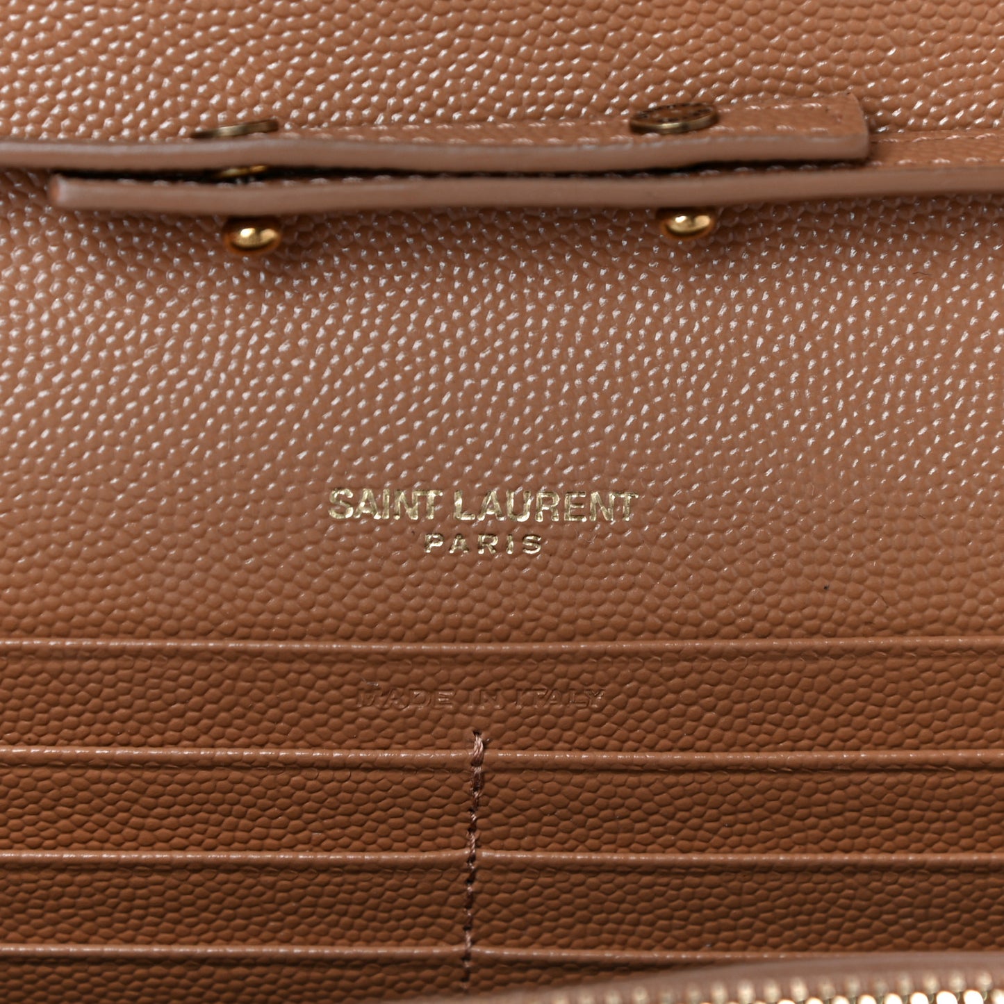 Grain De Poudre Matelasse Chevron Monogram Chain Wallet Dune