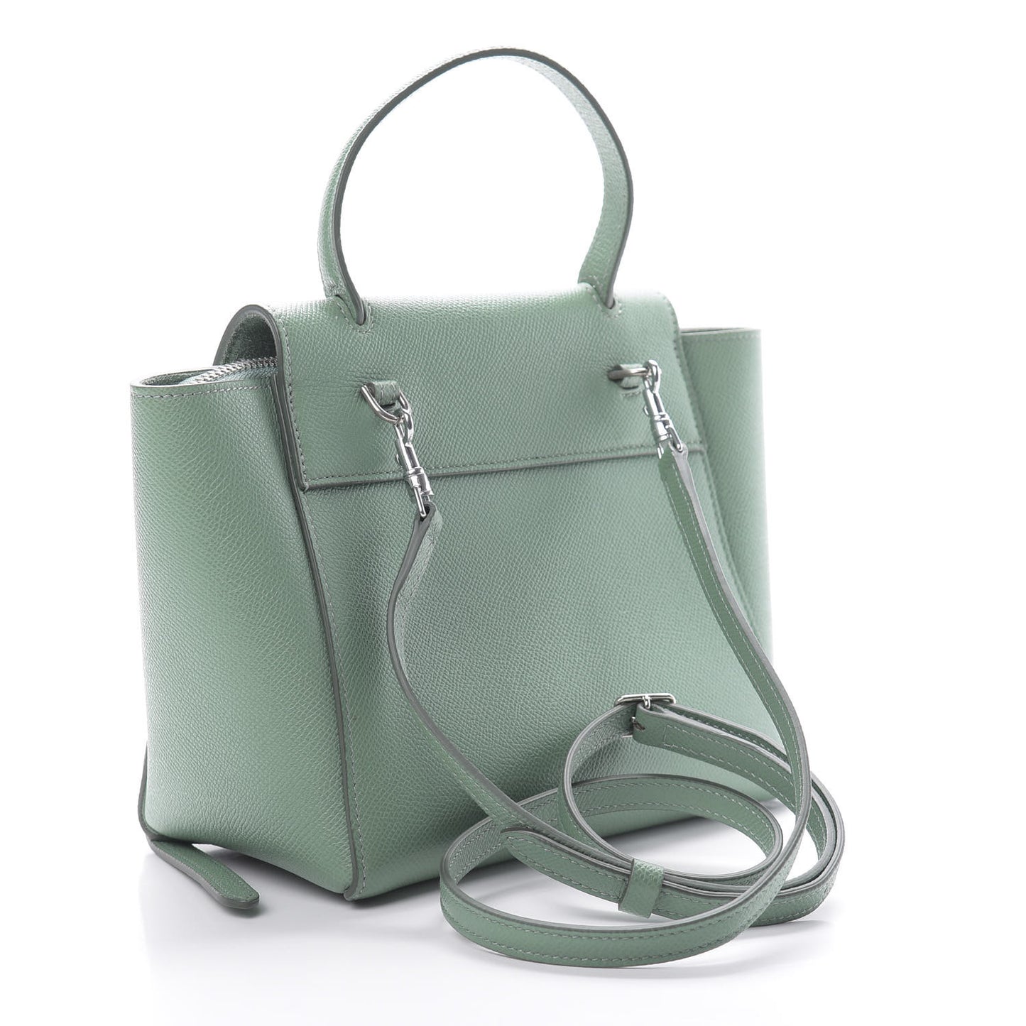 Grained Calfskin Nano Belt Bag Celadon