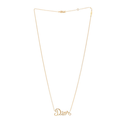 Christian Dior 18K Yellow Gold Diamond Dioramour Pendant Necklace 3 of 6