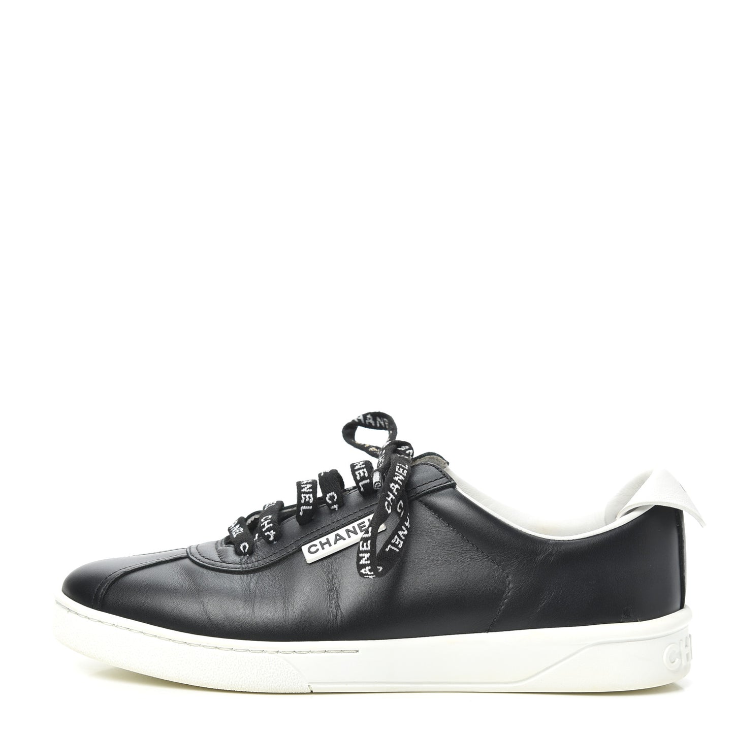 Calfskin CC Womens Sneakers 37 Black