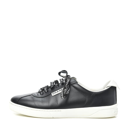 Chanel Calfskin CC Womens Sneakers 37 Black 1 of 7