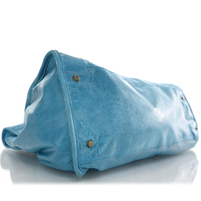 Balenciaga Agneau Weekender Turquoise 6 of 10