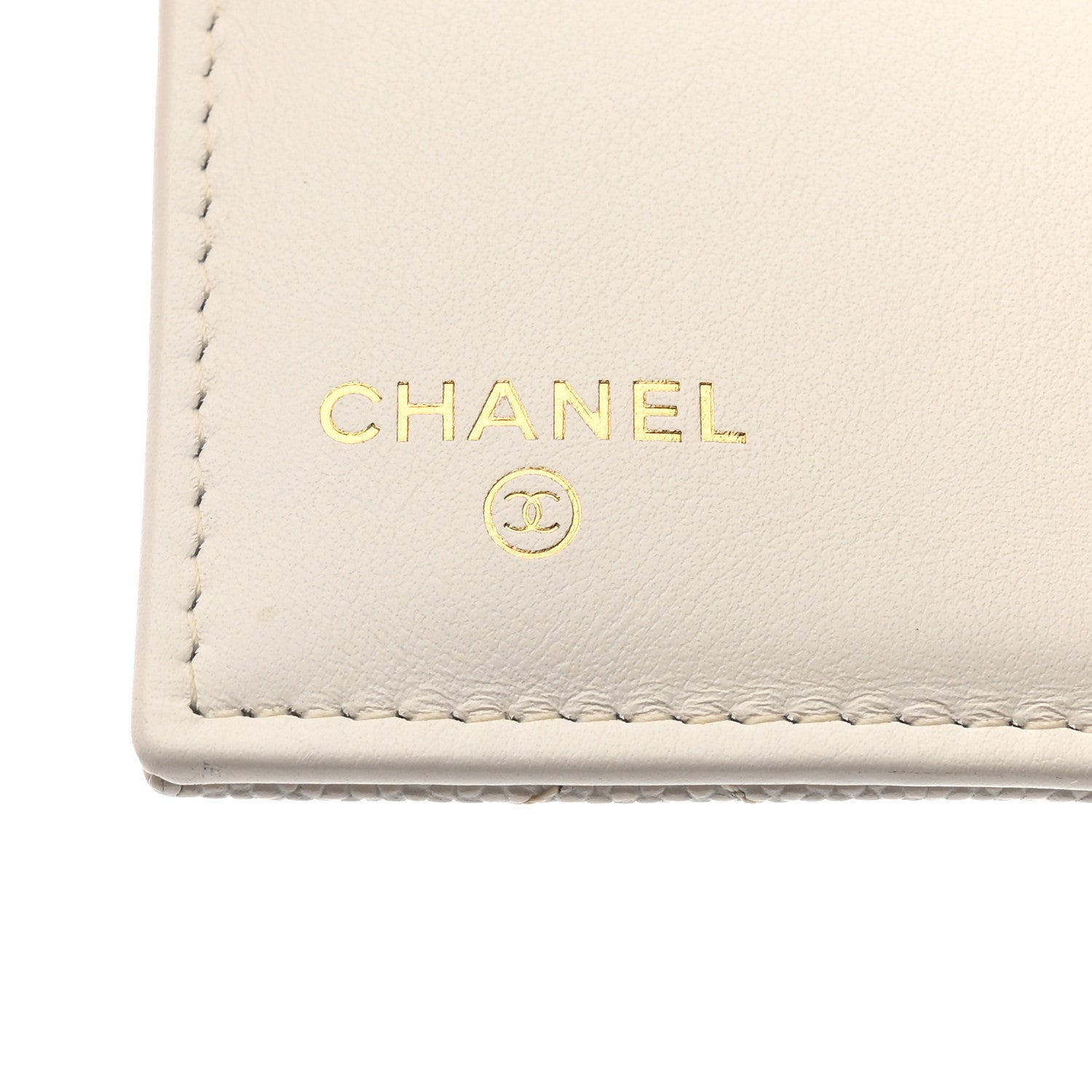Chanel Caviar Quilted Striated CC Medium Flap Wallet White 6 of 13
