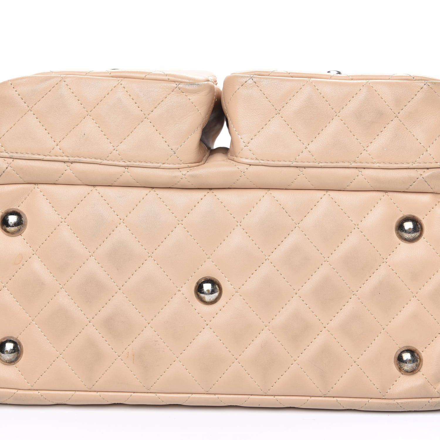 Chanel Calfskin Quilted Large Cambon Multipocket Reporter Beige Black 8 of 15