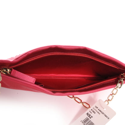 Chanel Satin Diamante Camellia Evening Clutch Bag Pink 6 of 8