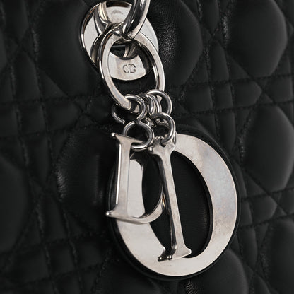Christian Dior Lambskin Cannage Large Lady Dior Black 15 of 15