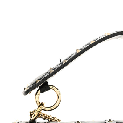 Valentino Garavani Lambskin Medium Rockstud Spike Shoulder Bag Black 10 of 12