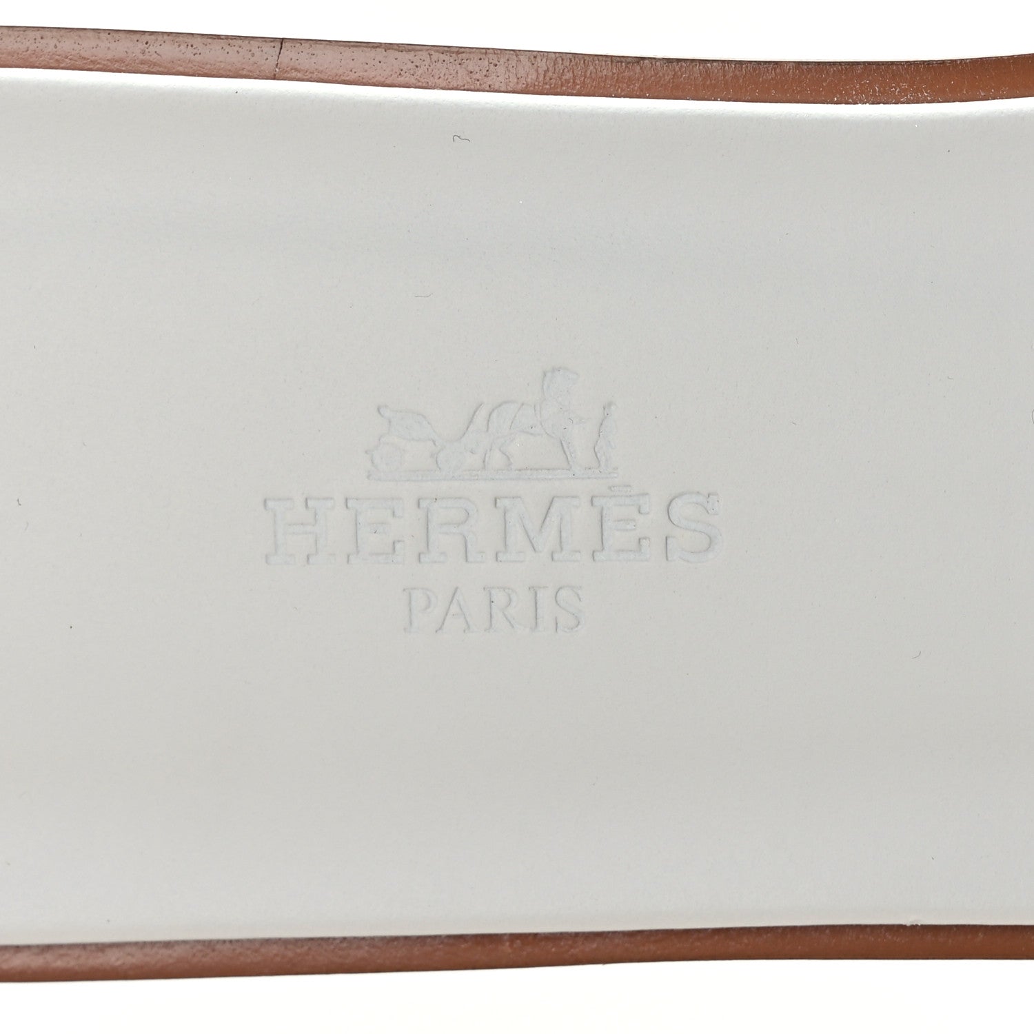 Hermes Box Calfskin Oran Sandals 39 White 7 of 9