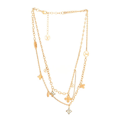 Louis Vuitton Metal Blooming Strass Necklace Gold 3 of 6
