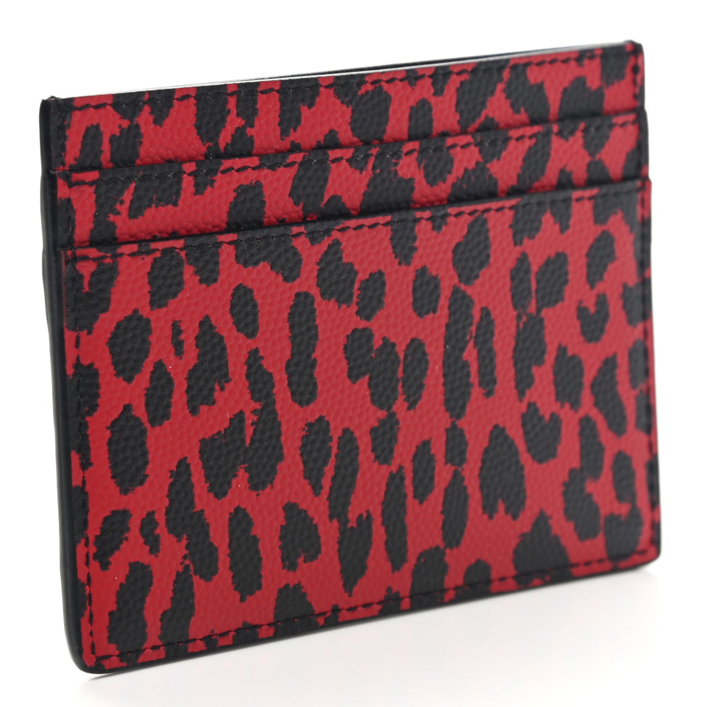 Grain De Poudre Baby Cat Print Card Case Rouge Eros Black