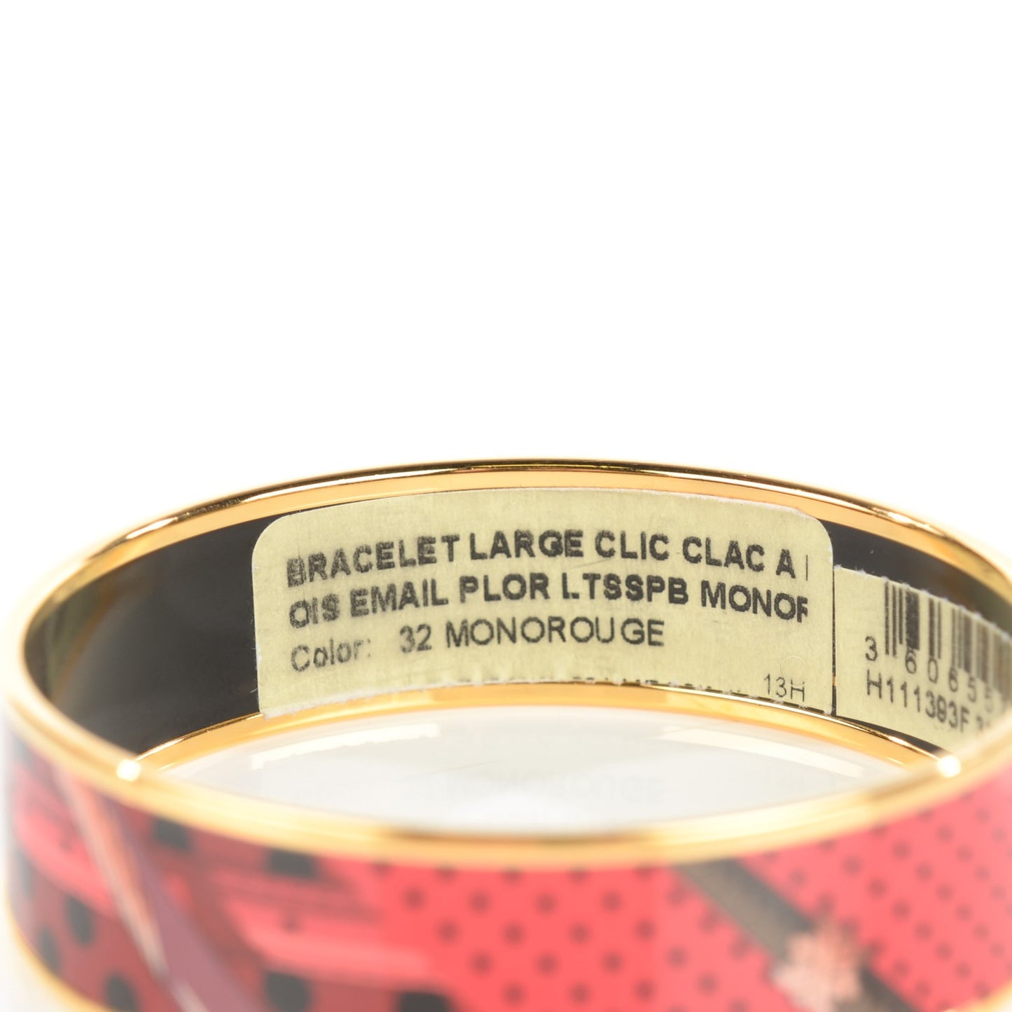Enamel Printed Wide Clic Clac A Pois Bracelet 70 Monorouge